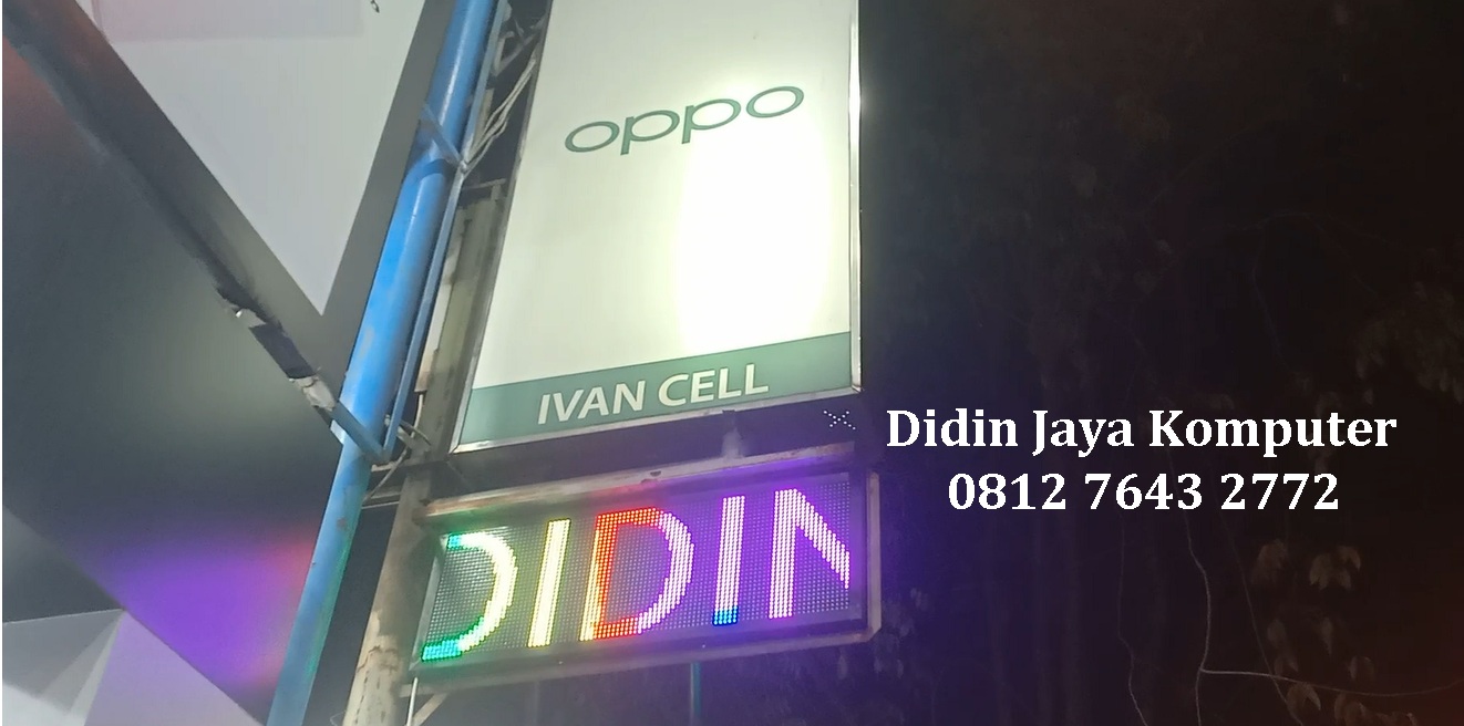 Running text untuk outdoor tahan air, tahan panas dan tahan disegala cuaca.